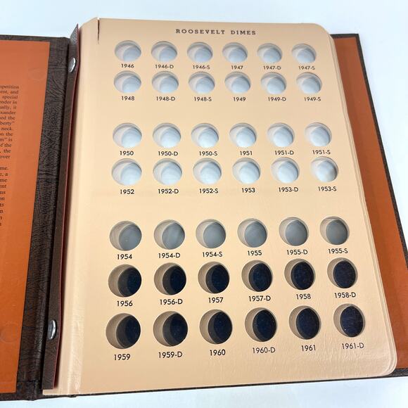 Dansco Roosevelt Dimes Coin Notebook Album - Picture 2 of 5